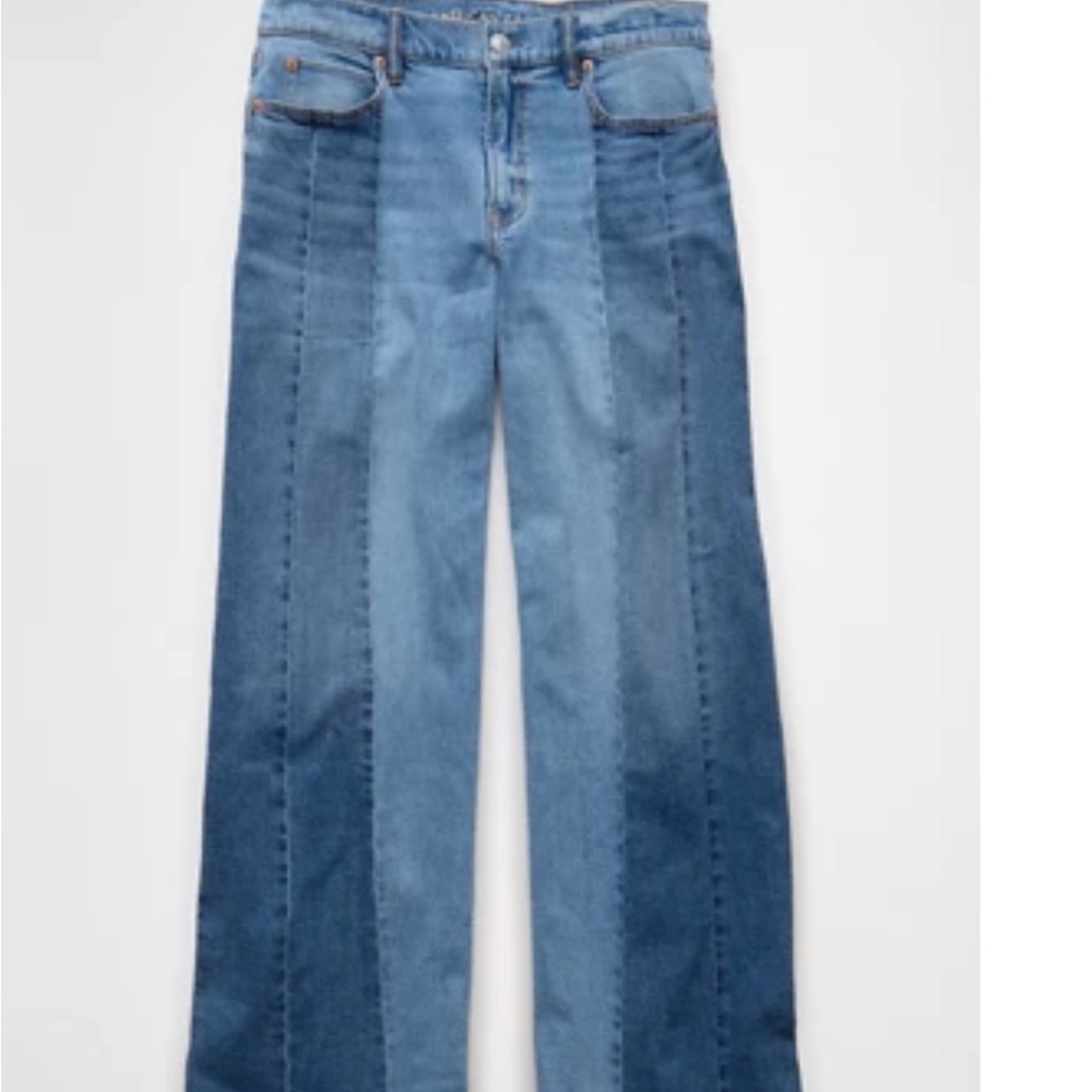 Two-toned wide-leg Jeans